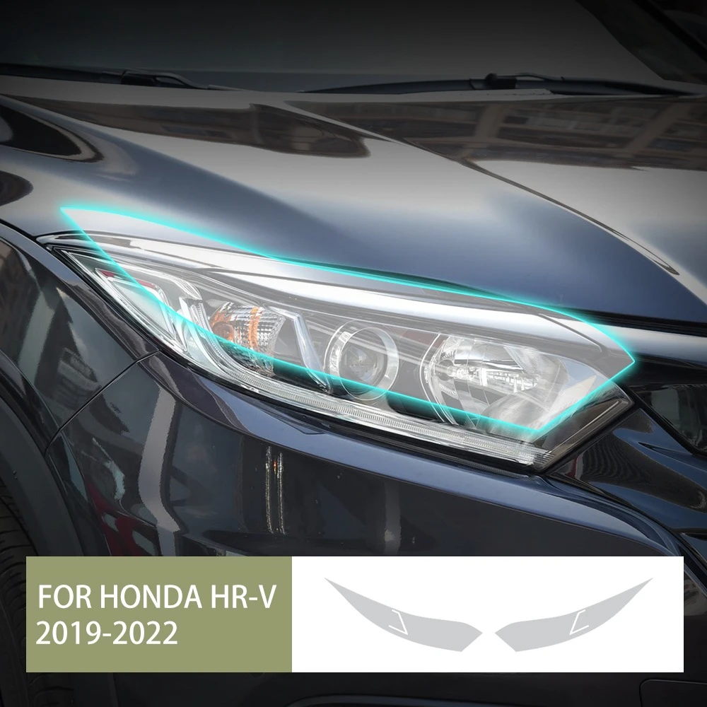 TPU Car Headlight Protective Film For Honda HR‑V Vezel 2019‑2022 Transport & Smoke Anti-Scratch Auto External Car Accessories