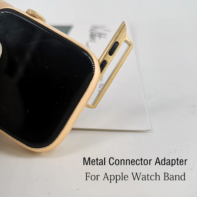 1 pair Adapter For Apple Watch band series 6 se 5 4 3 2 for  iwatch 42mm 38mm Strap steel belt Watchband Accessories Connector