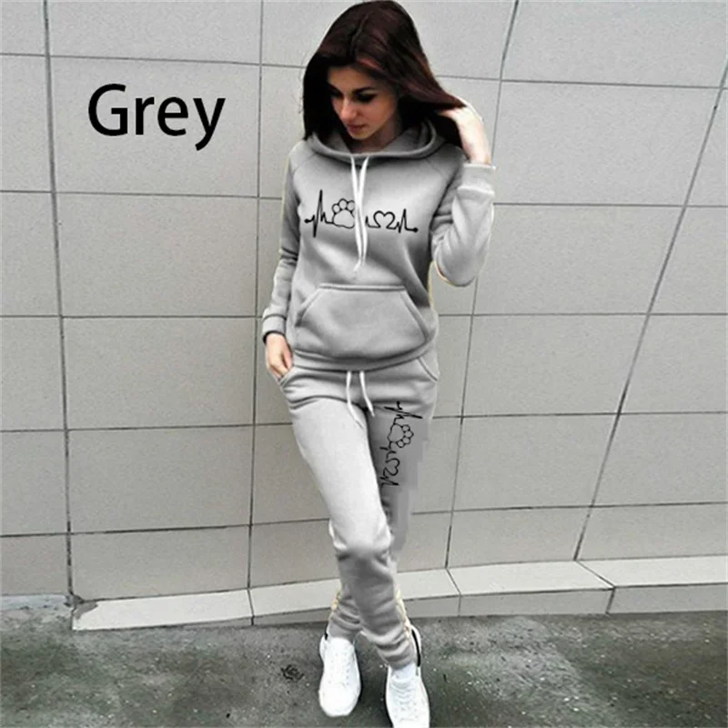 2024 Spring And Autumn 2 Piece Set Women Hoodies Pant Clothing Clothes Pullover Tracksuit Set Top Sportpants Polerones De Mujer