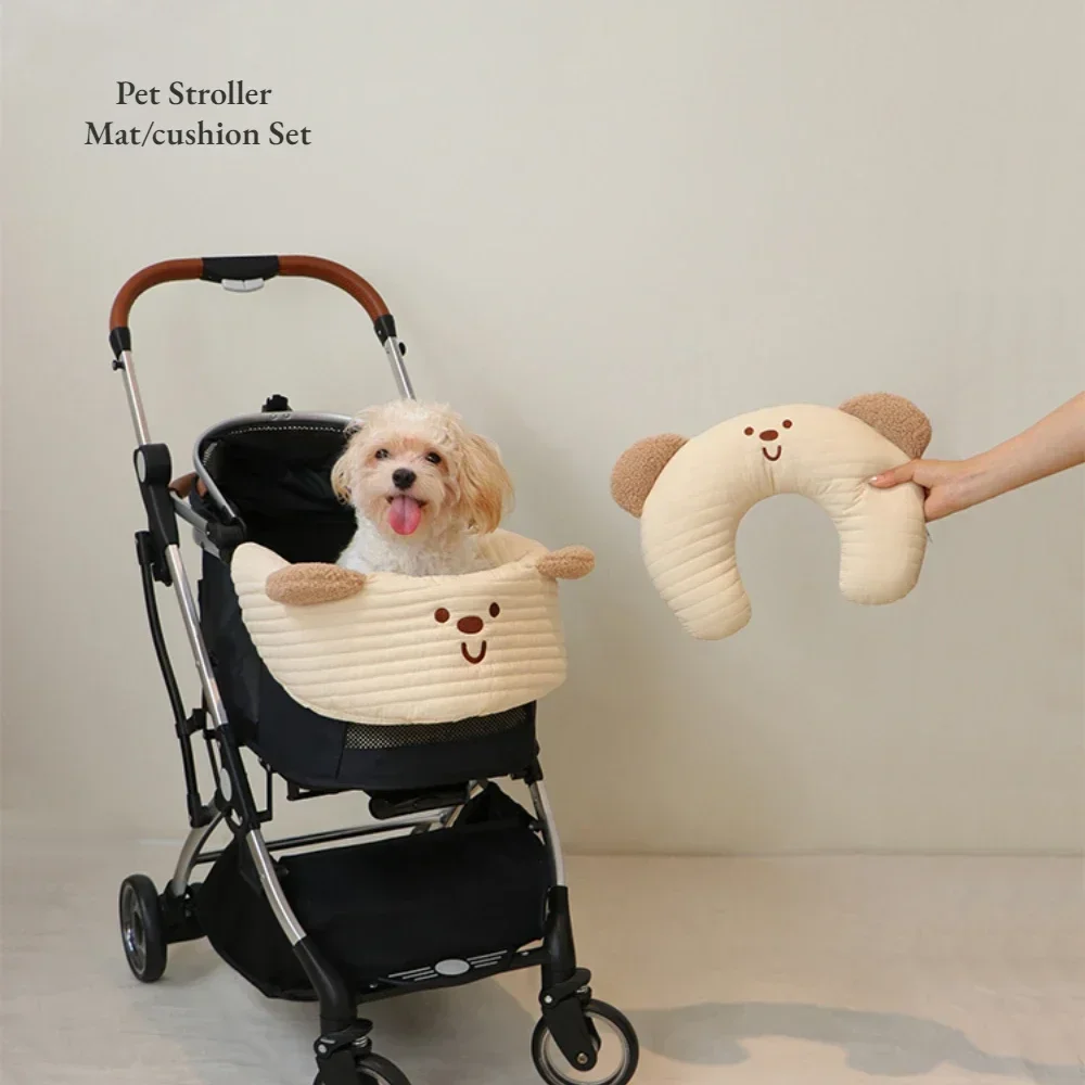 Pet Stroller Mattress Set,Puppy Stroller Mat Accessories,Pillow Mat Cushion for Dogs,Gifts for Dog Lover,Dog Stroller Pad Set