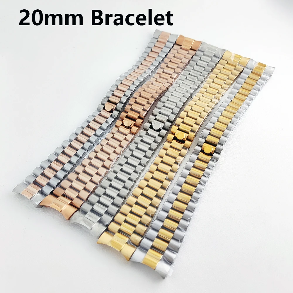 

904L Solid High Quality Presidential Stainless Steel Strap, Wristband, Curved Screw Buckle, Unfolding Buckle, and 8285 Case