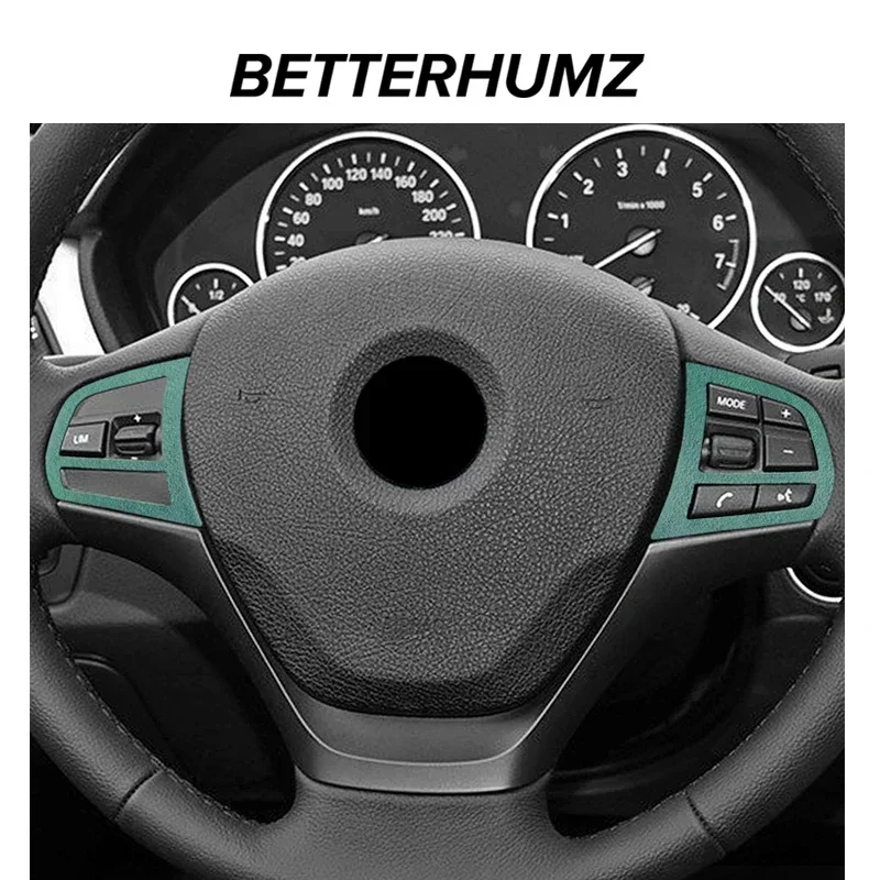 Made of Alcantara For BMW F20 F21 F30 F34 Series 1 3 Steering Wheel Buttons Trim Frame Stickers Car Interior Tuning Accessories