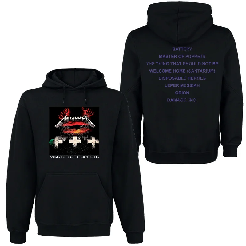 METALLICA Band Rock Dark Wind Hoodie Herren Street Hip Hop Top Bequemer Kapuzenpullover Herbst/Winter Persönlichkeit Herrenbekleidung – Detail 16
