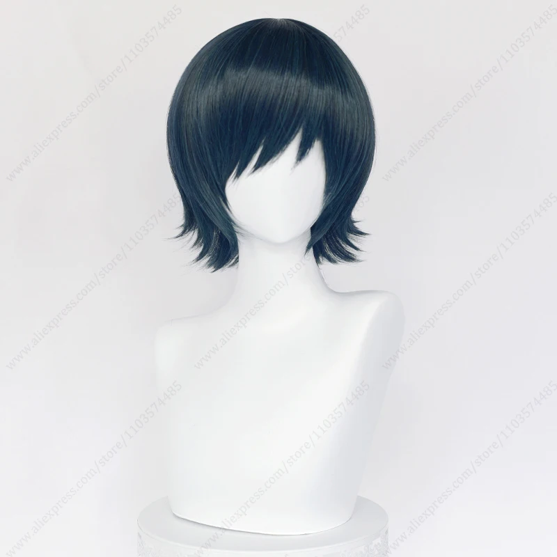 Anime Himeno Cosplay Wig 35cm Mixed Color Short Wigs Heat Resistant Synthetic Hair