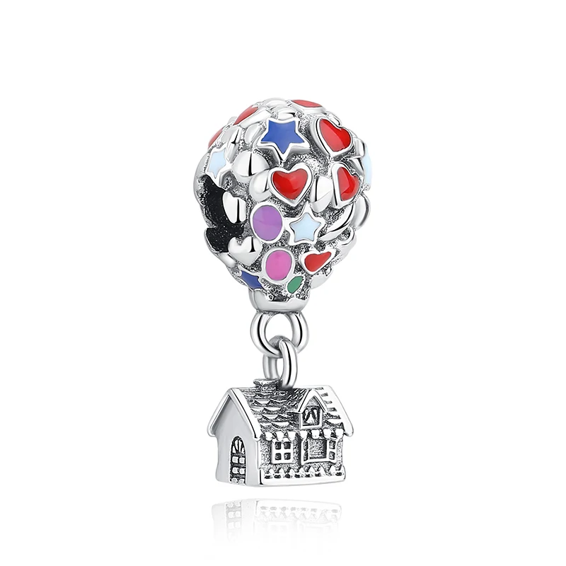 Original 925 Sterling Silber Charms Liebes-Reisekoffer London Bus Anhänger Perlen Passend für Armbänder Halsketten Schmuck für Frauen