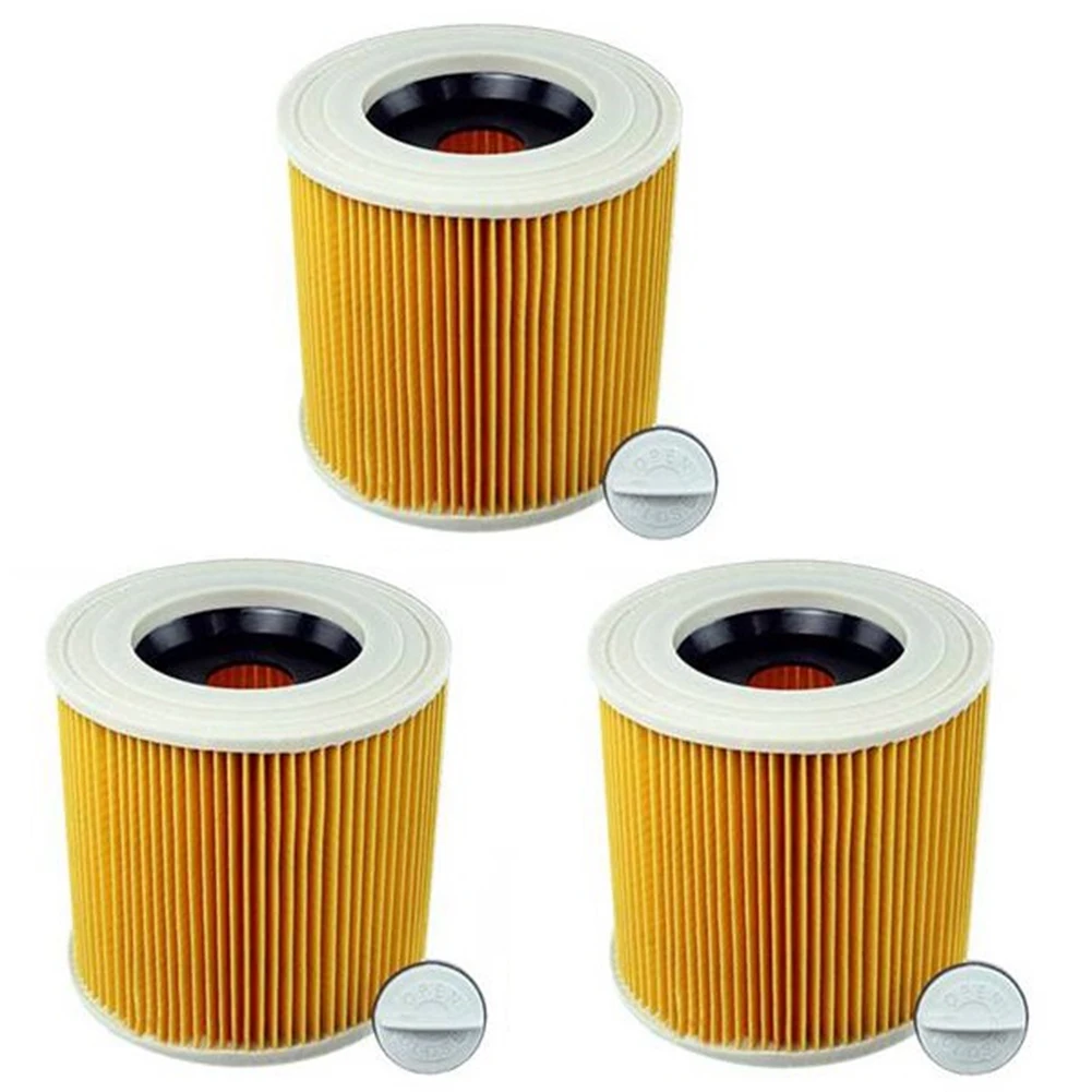 3 buah Filter kartrid untuk pembersih vakum Karcher WD3 Premium WD2 WD3 WD1 MV3 MV2 WD Kit Ekstensi 3 P terhadap debu halus