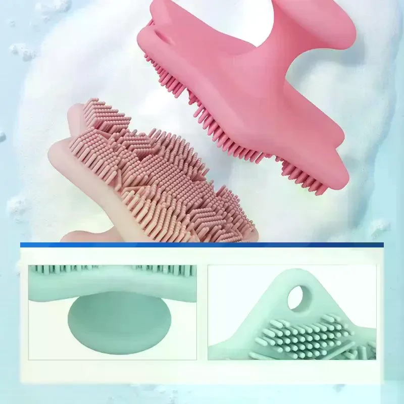 فرشاة استحمام صغيرة لتقشير السيليكون الناعم، فرشاة استحمام يدوية محمولة للعناية بالجسم والوجه - دليل منظف