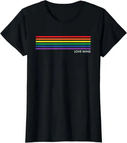 Women Tops Pride Rainbow Equality Gift Short Sleeve Casual T-Shirt