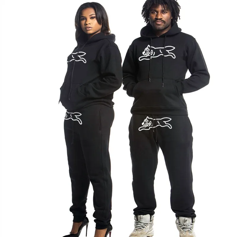 

Мужская мода, горячая осень и зима 2025, новый свитер с капюшоном и длинными рукавами для летающей собаки, американский хип-хоп, тренд Y2K, повседневный костюм