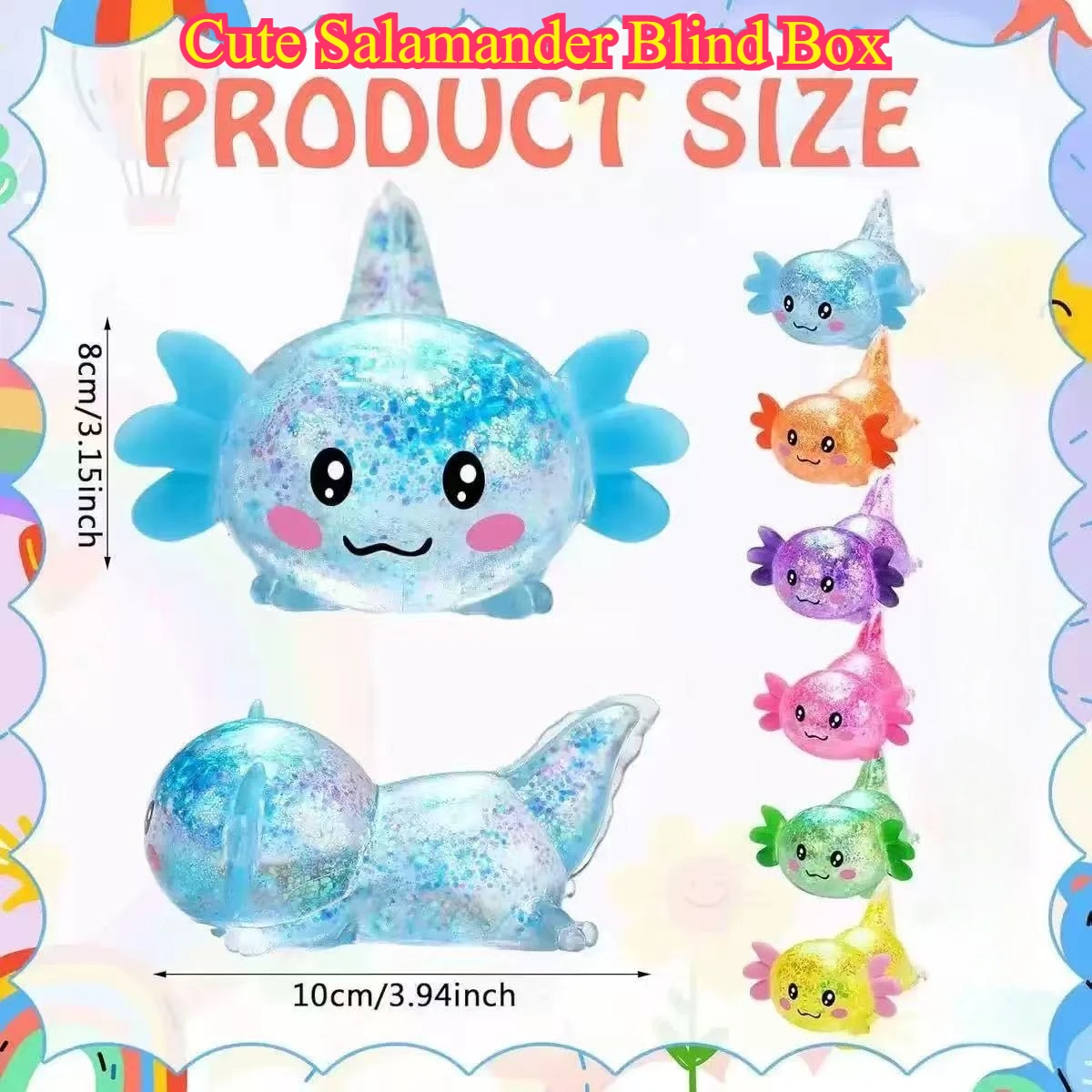 Little Dragon Squeezing Toy Blind Box, Cute Slowly Ascending with Soft Squeezing Sensory Toys and Adult Pressure Balls
