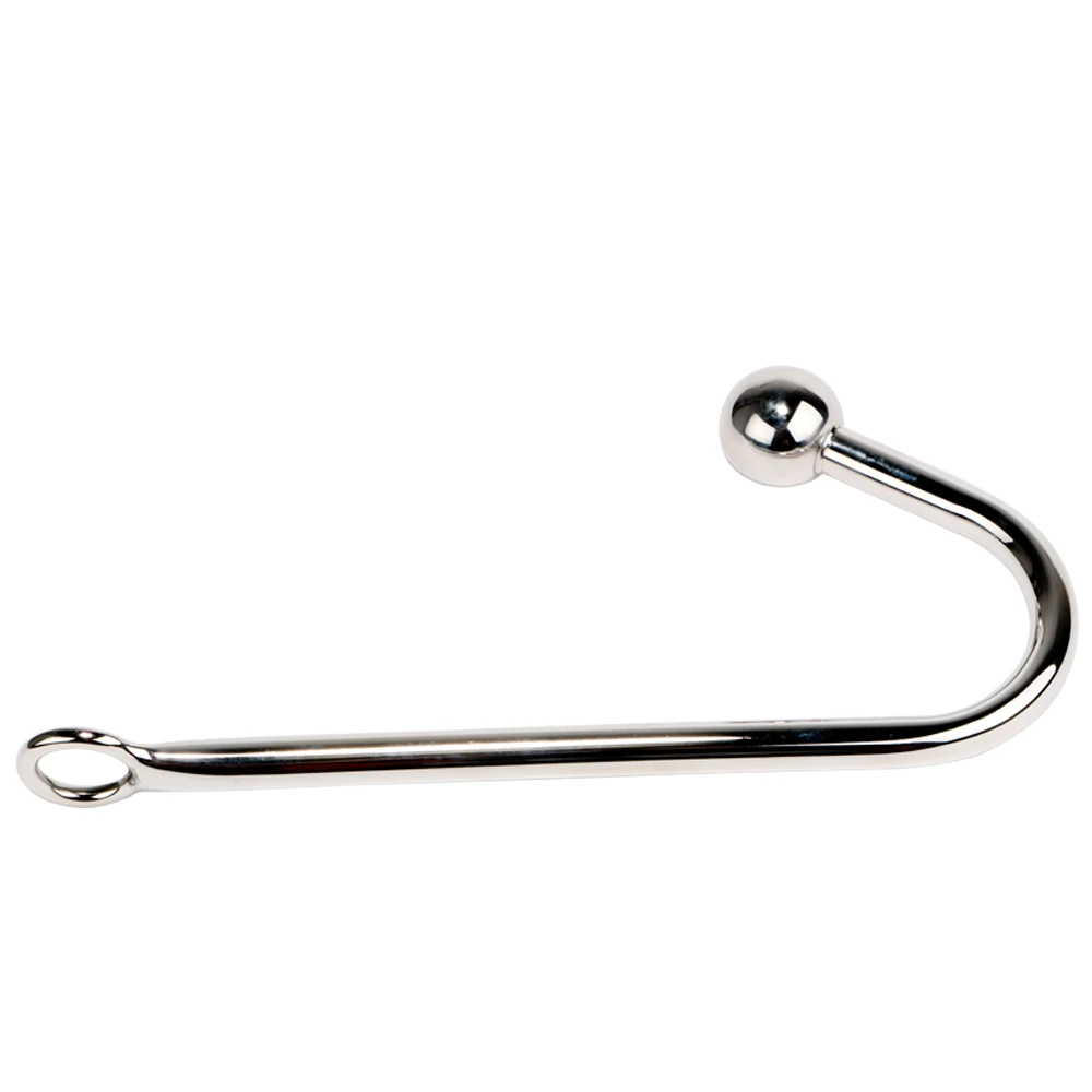 IKOKY Stainless Steel Gay Metal Butt Plug with Ball Sex Toys for Men and Women Anal Plug Dilator Anal Hook Prostate Massage