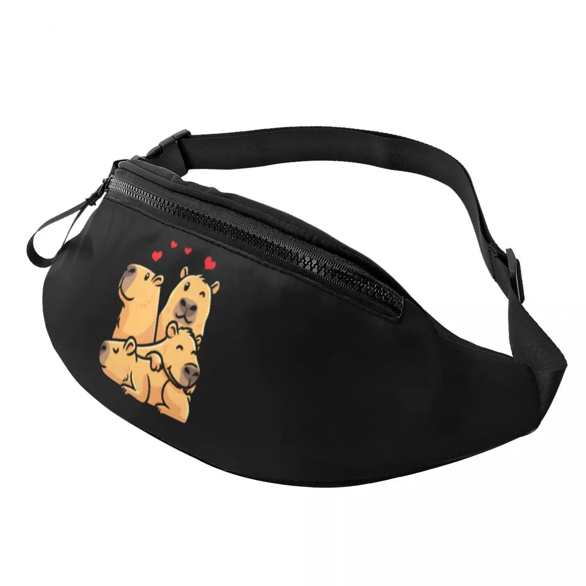 Custom Funny Capybara Fanny Pack Women Men Cool Crossbody Waist Bag for Traveling Phone Money Pouch