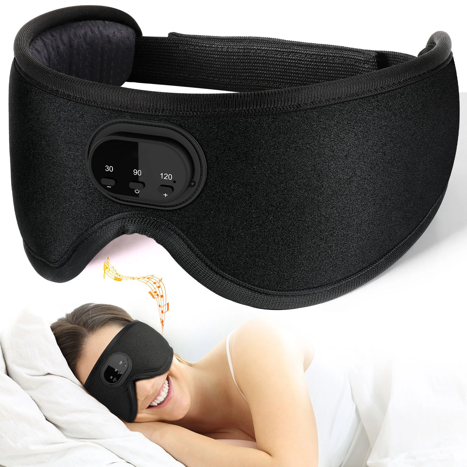 Bluetooth Sleep Earhpone Earflap Timing Function White Noise Mode Rechargeable Long Battery Life Sleep Aid Headphone Lose Sleep