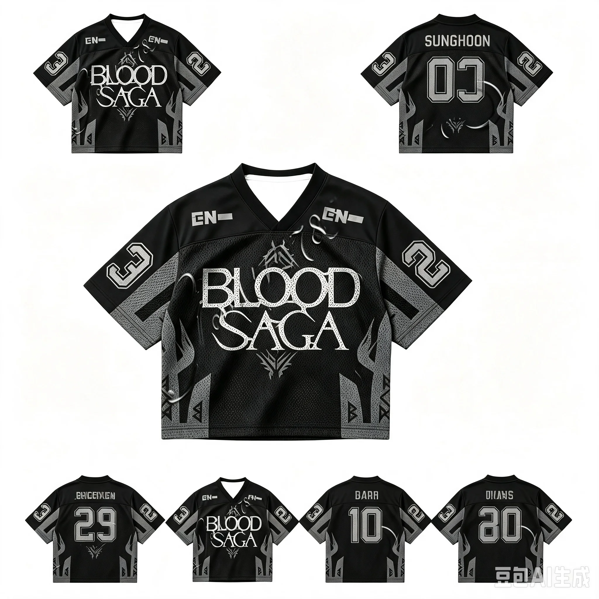 Street Fashion Kpop - ENHYPEN BLOOD SAGA Koszulka Jersey na