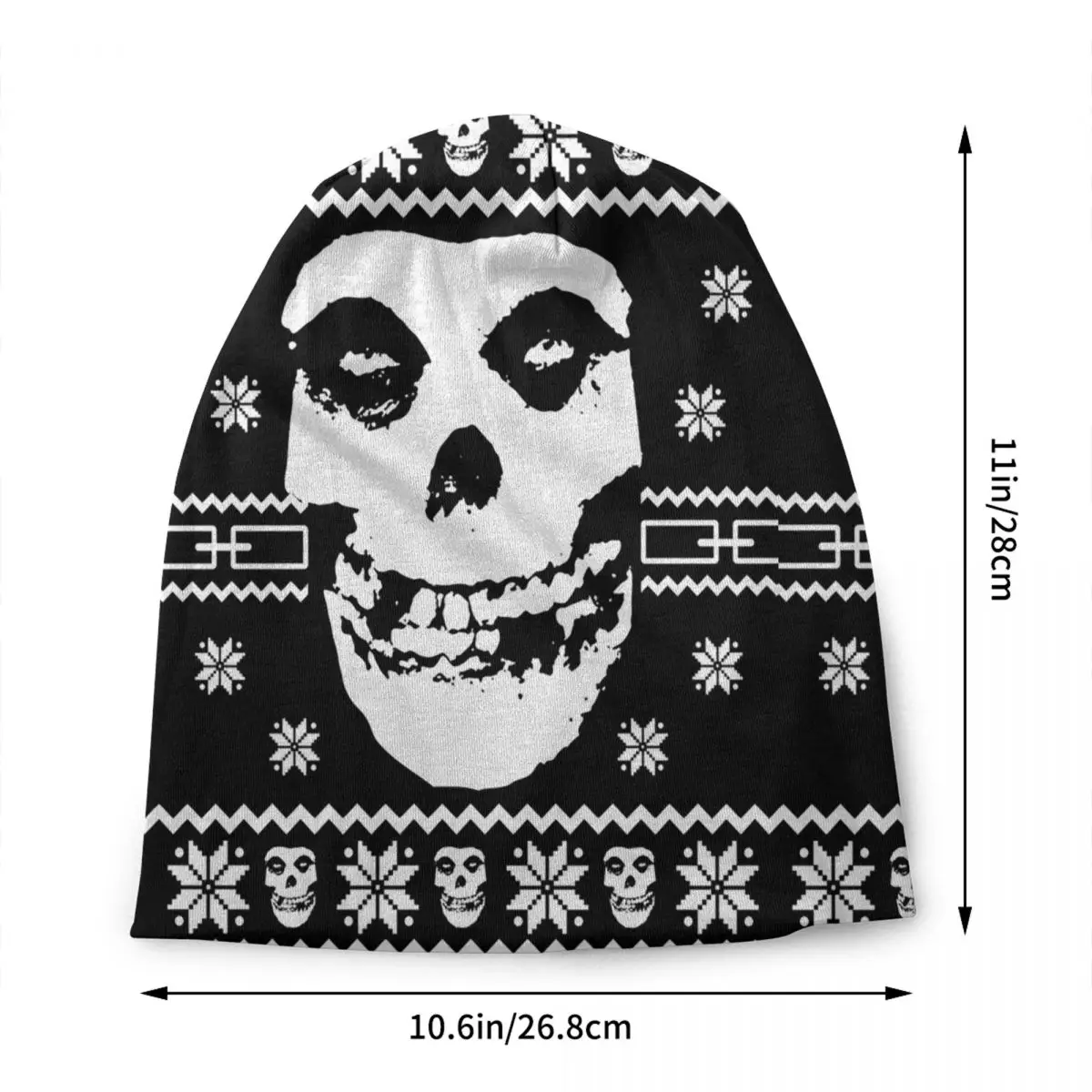 Custom Punk Rock Band Misfits Skullies Beanies Caps Unisex Winter Warm Knit Hat Men Women Street Bonnet Hats Outdoor Ski Cap