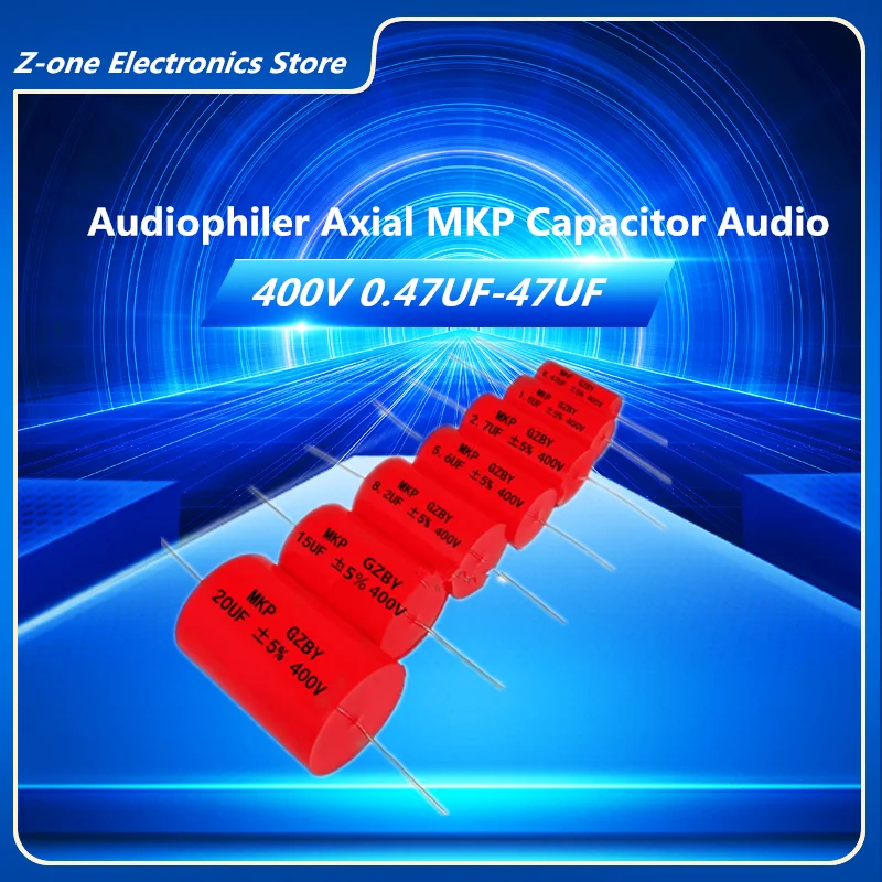 2pcs Audiophiler Axial MKP Capacitor Audio 400V 10UF/400V 0.1UF 1UF 3.3UF 4.7UF 6.8UF 7.5UF 8.2UF 12UF 15UF 18UF 22UF 33UF 47UF