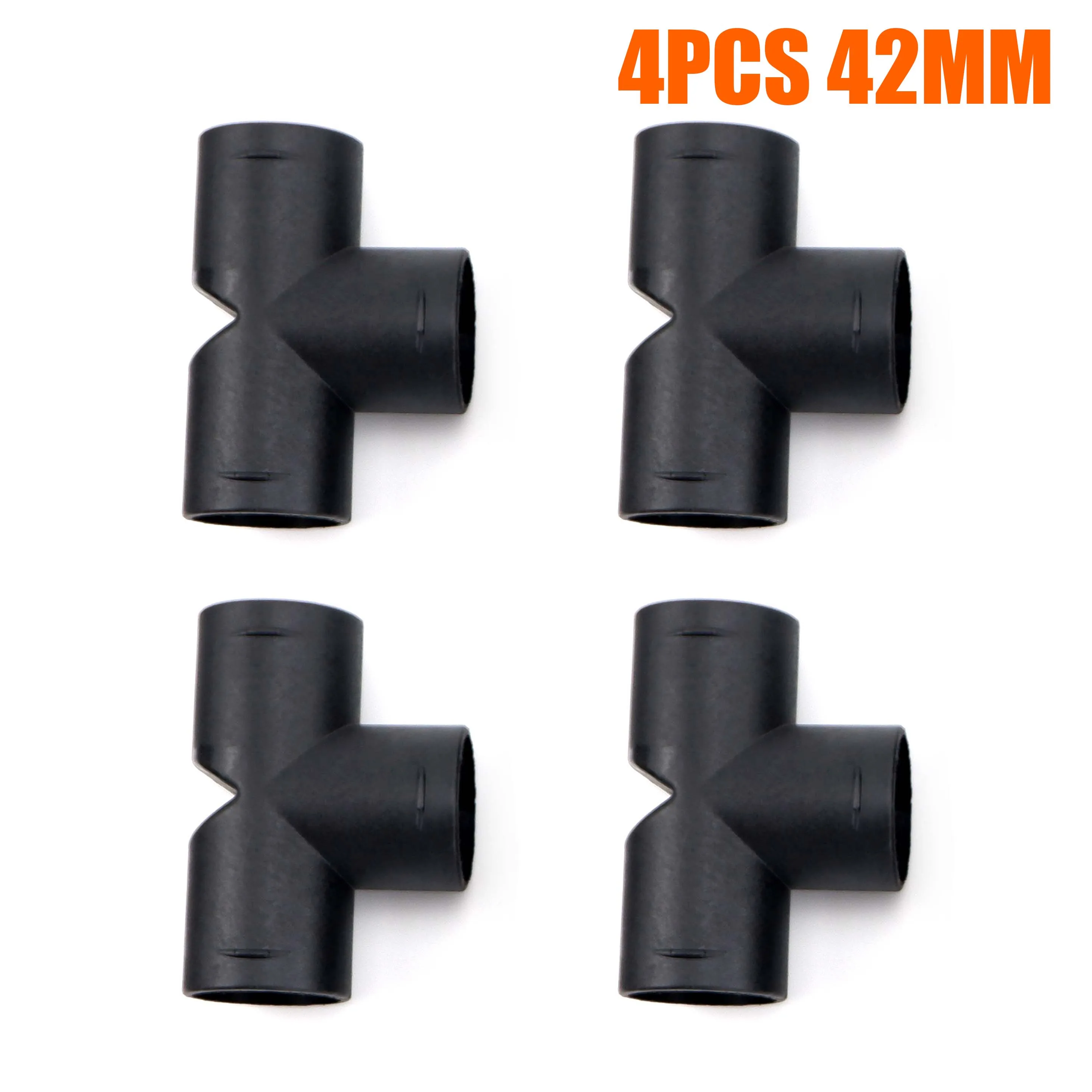 4PCS T - 42MM Connector 3 Outlets Piece Pipe Hose Connect Air Vent Diesel Parking Heater Ducting For Car Truck Caravan Camper