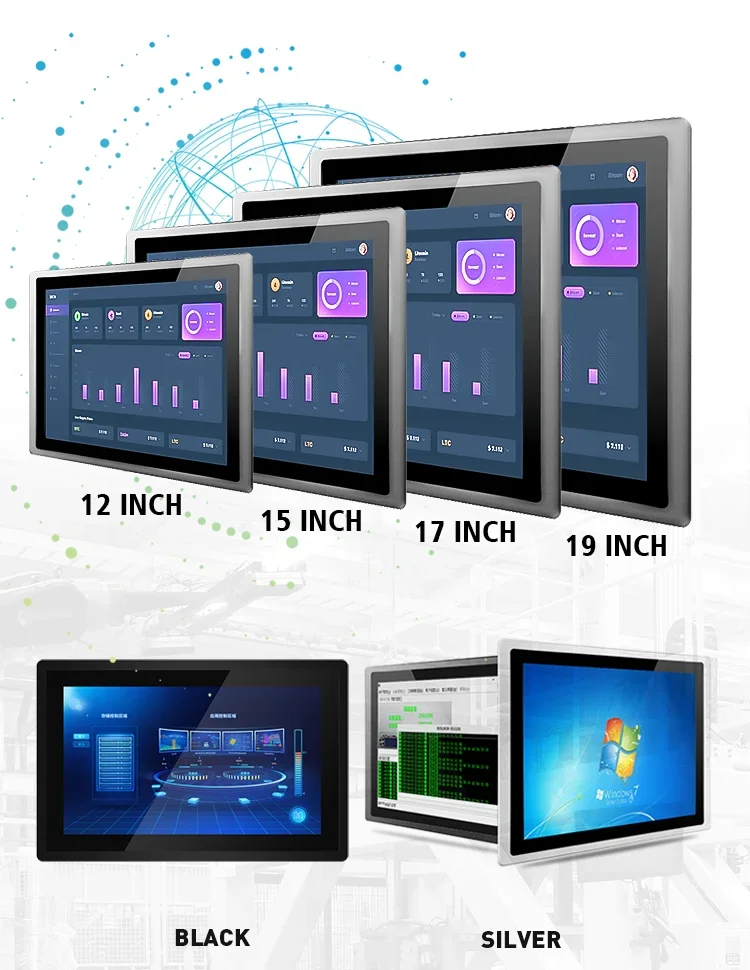 21.5 Inch Full Hd Industrial Computer Panel Pc Aluminum I3 I5 Capacitive Touch Screen Android Os Rs232 Embedded Wall Mount