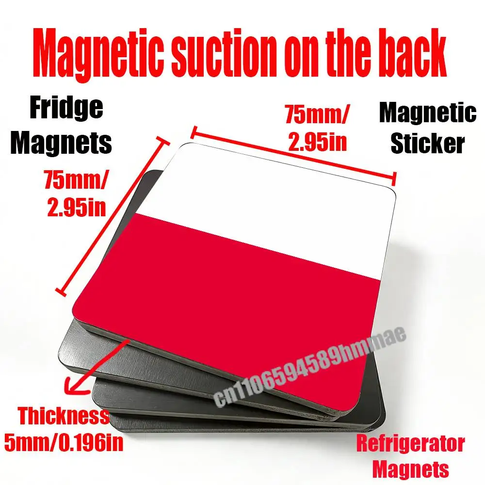 

For Thuringia Pl Pol Polska Poland EU Flag Fridge Freezer Refrigerator Magnets Kitchen Metal Cabinet Magnetic Sticker Card