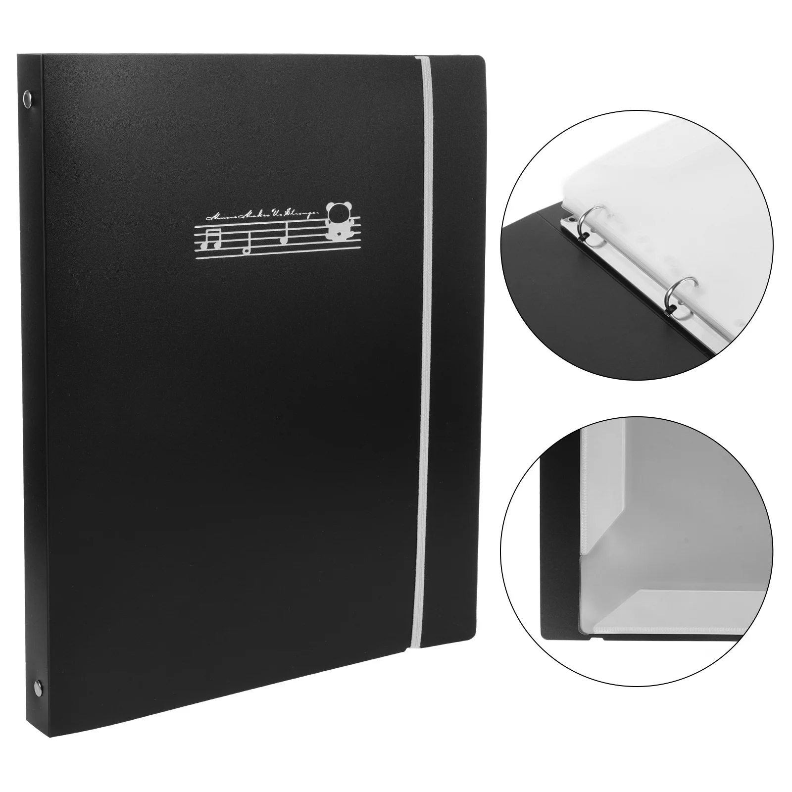 

A4 Music Sheet Folder Loose Leaf Piano Sheet Music Holder Non Reflective Surface Document Organizer for Practice Performance