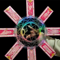 Anime Card Captor Cosplay Kinomoto Sakura Magic Circle Clow Card Tarot Turntable Funny Toy Halloween Party Accessoies Prop