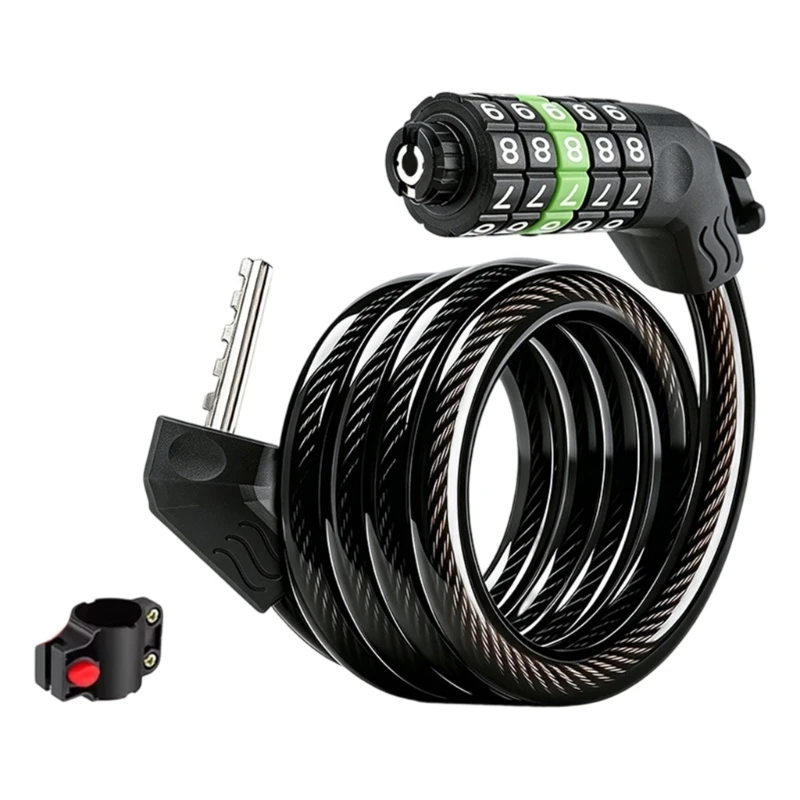 Q39E 5 Digit Combination Bike Lock Heavy Type Anti Thefts Protecting Bicycles Lock