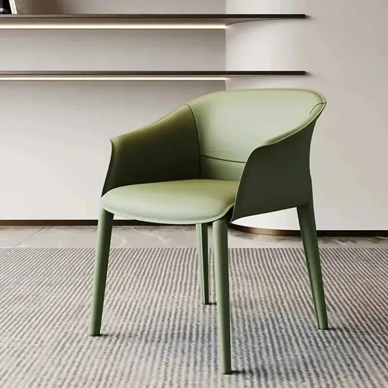 كراسي طعام حديثة مريحة فاخرة منجدة كراسي طعام خارجية جميلة تصميم كراسي أوروبية عصرية أثاث منزلي #3