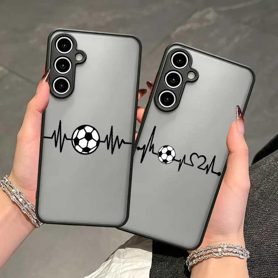 Case for Samsung Galaxy A52S A72 A35 A34 A36 A16 A15 A56 A55 A73 A33 A53 A14 A23 A54 A17 A52 Phone Cover Pulse Football Cute
