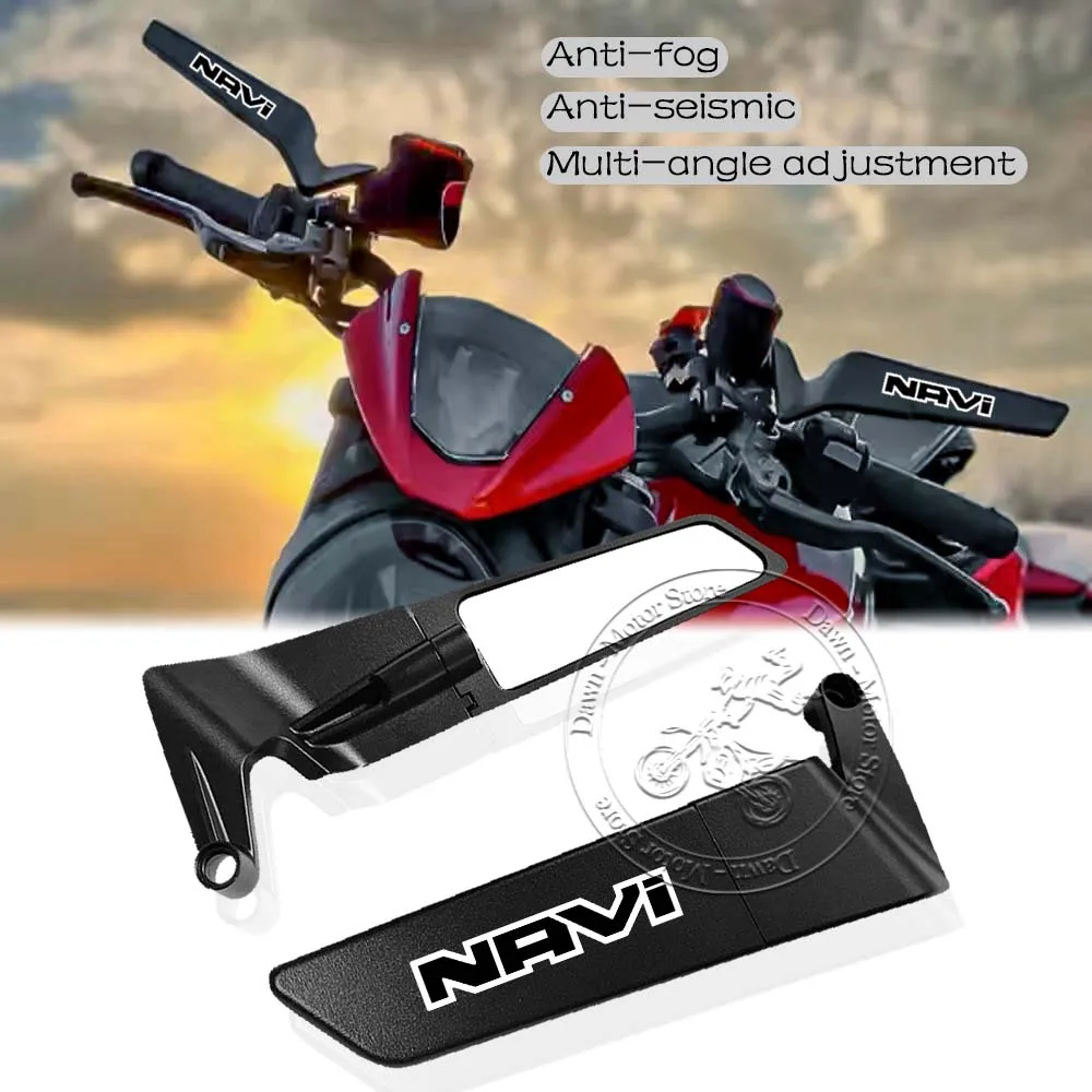 

For Honda NAVI110 NAVI 110 New Pattern Anti-fog High Quality Motorcycle CNC Rearview Mirror Fixed Wing