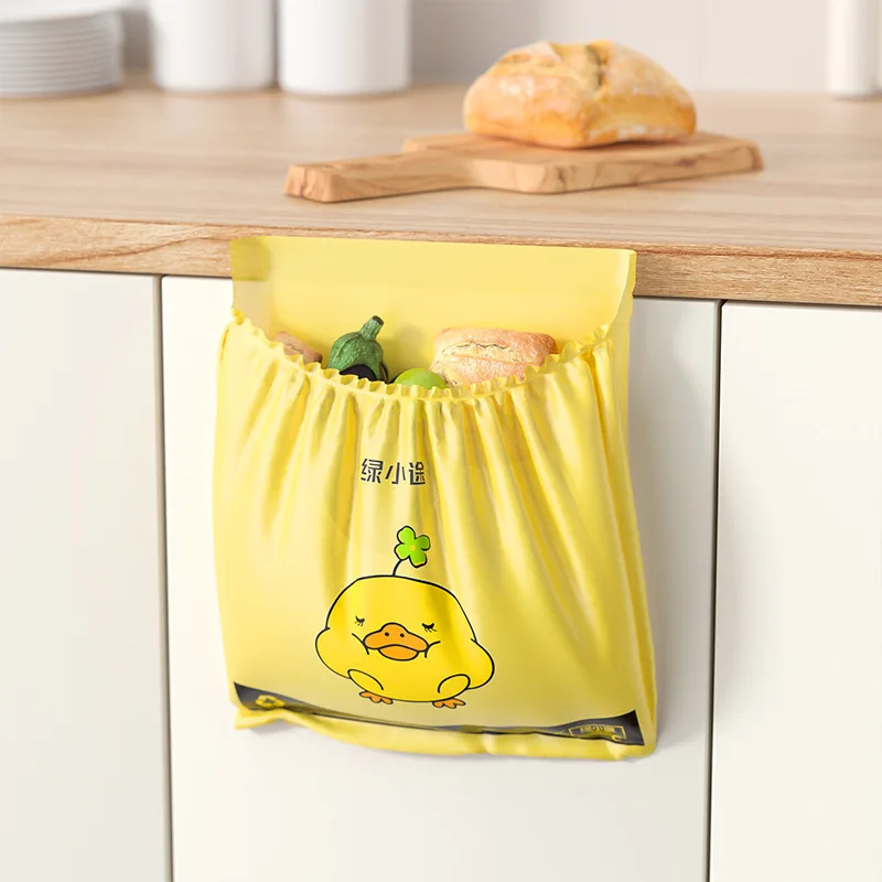 Cartoon Car Bin Bag Organizer Self-Adhesive Disposable Environmental Protection Plastic Bag Storage Box Car Accsesories Gadgets