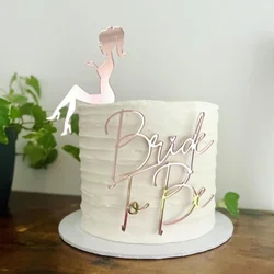 Ins New Bride To Be Cake Topper Acrylic Wedding Cake Topper for Bridal Engaged Wedding Party Dessert Baking Cake Decorations