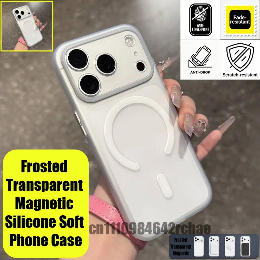 Phone Case For iPhone 12,16,11,14,13,17,15,E,Air,Mini,Pro,Max,Plus For Magsafe Magnetic Clear