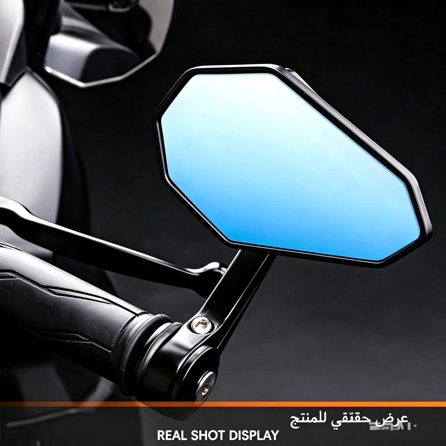 Universal Motorcycle Electric Bike Rearview Mirror Retro Handlebar End Mirror Aluminum Curved Bar Reflector Mirror