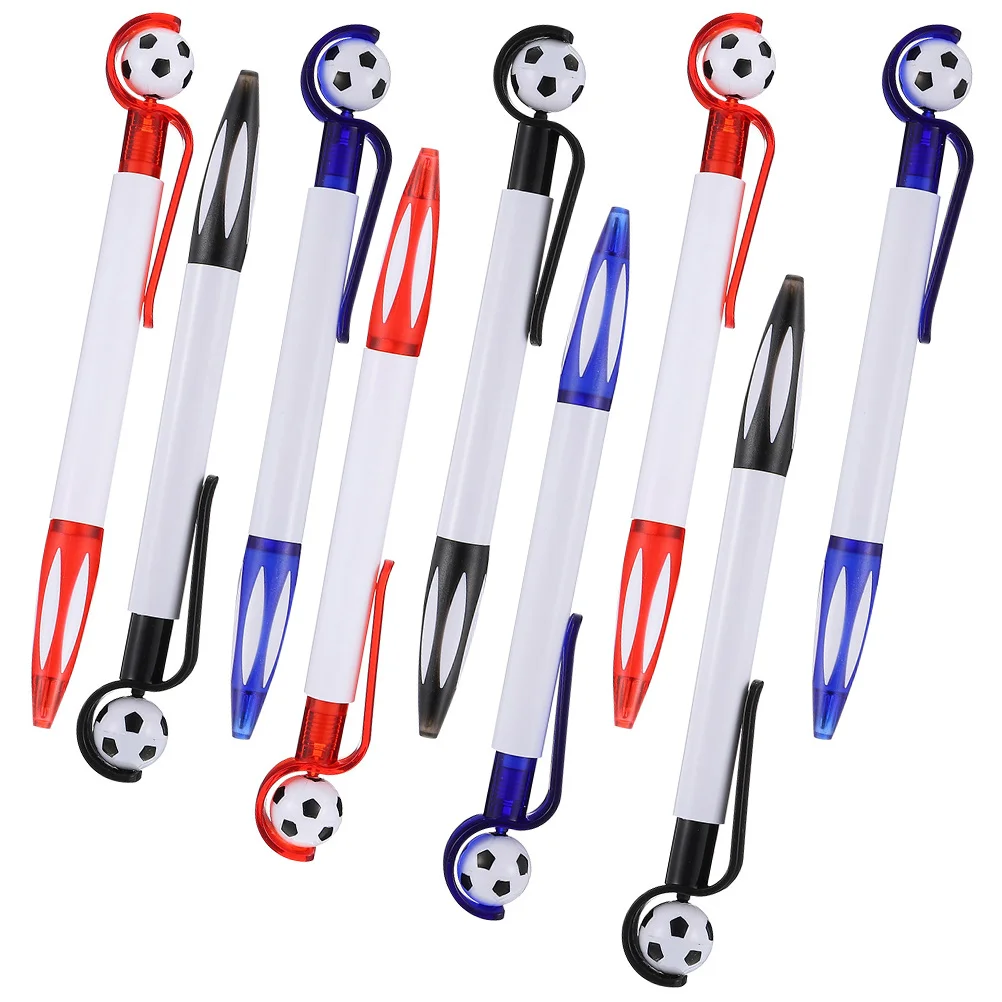 

9pcs Soccer Ballpoint Pen Football Game Favors Retractable Plastic Pens for Students Kids Daily Writing Study Notes