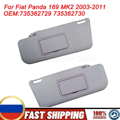 For Fiat Panda 169 MK2 2003-2011 Car Sun Visor Left Or Right With Mirror And Pocket 735362729 735362730