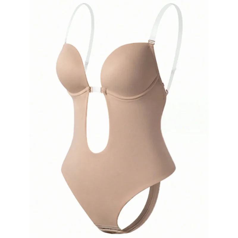 

Women's sexy fashion connection jackets transparent shoulder straps invisible conjoosent gathered underwear