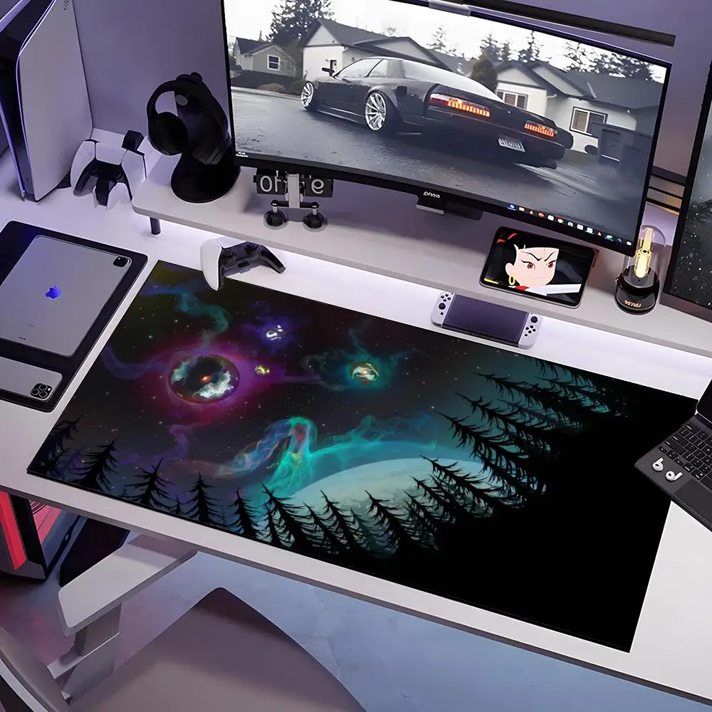 لوحة ماوس ألعاب O-Outer Wilds كبيرة مضادة للانزلاق من المطاط المطاط لوحة مكتب متينة بحافة سميكة مناسبة للمكتب والغام #6