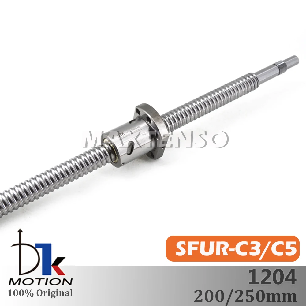 DTK SFU1204 الأرض C3 C5 الرصاص 4 مللي متر Ballscrew 200 250 مللي متر الموضوع رمح طحن عالية الدقة شفة المغزل طابعة صغيرة Ballnut ثلاثية الأبعاد