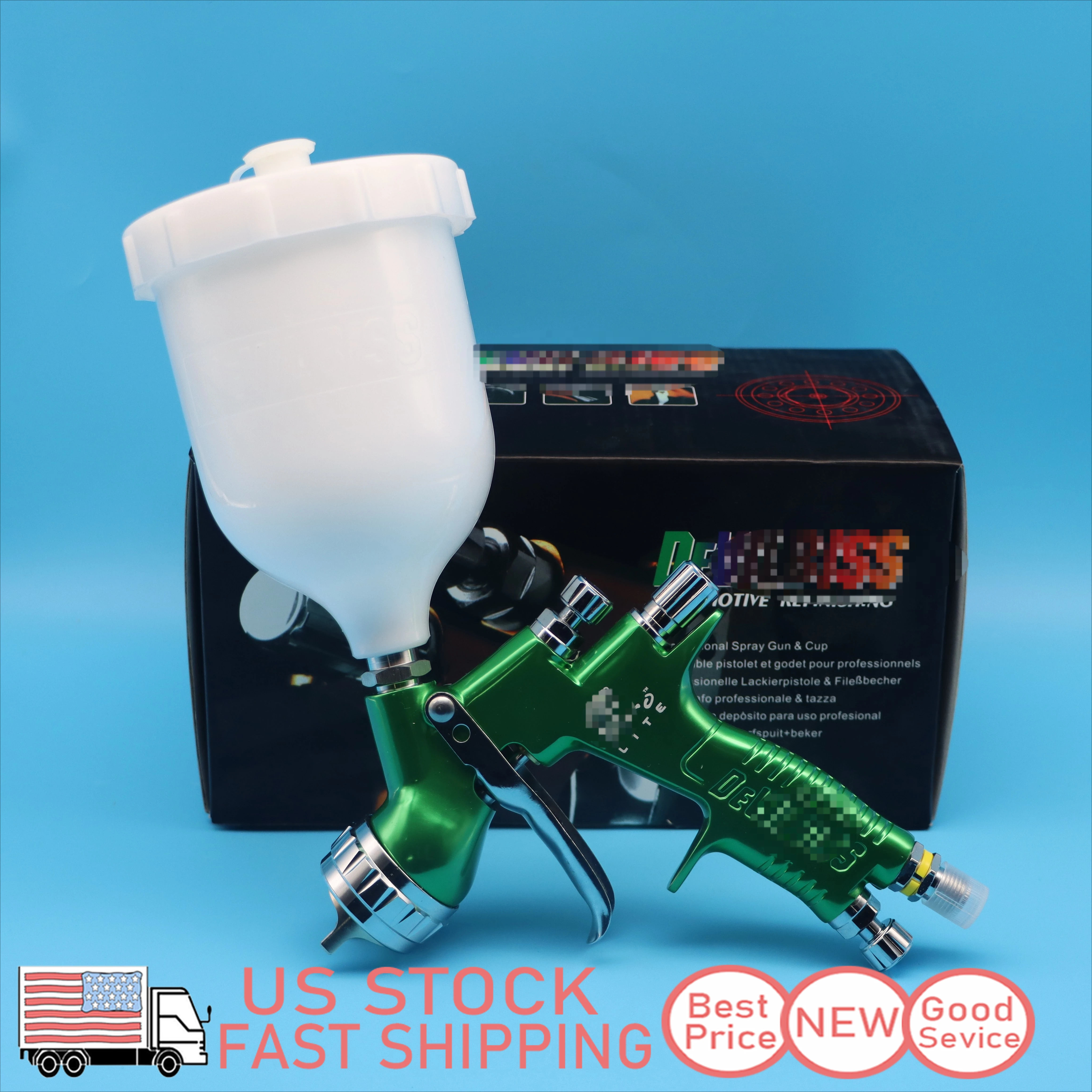 

Tpaitlss Green Carving Spray Gun TE20/1.3mm Nozzle 600ml Cup Is Used for Car Spraying in House Decoration.