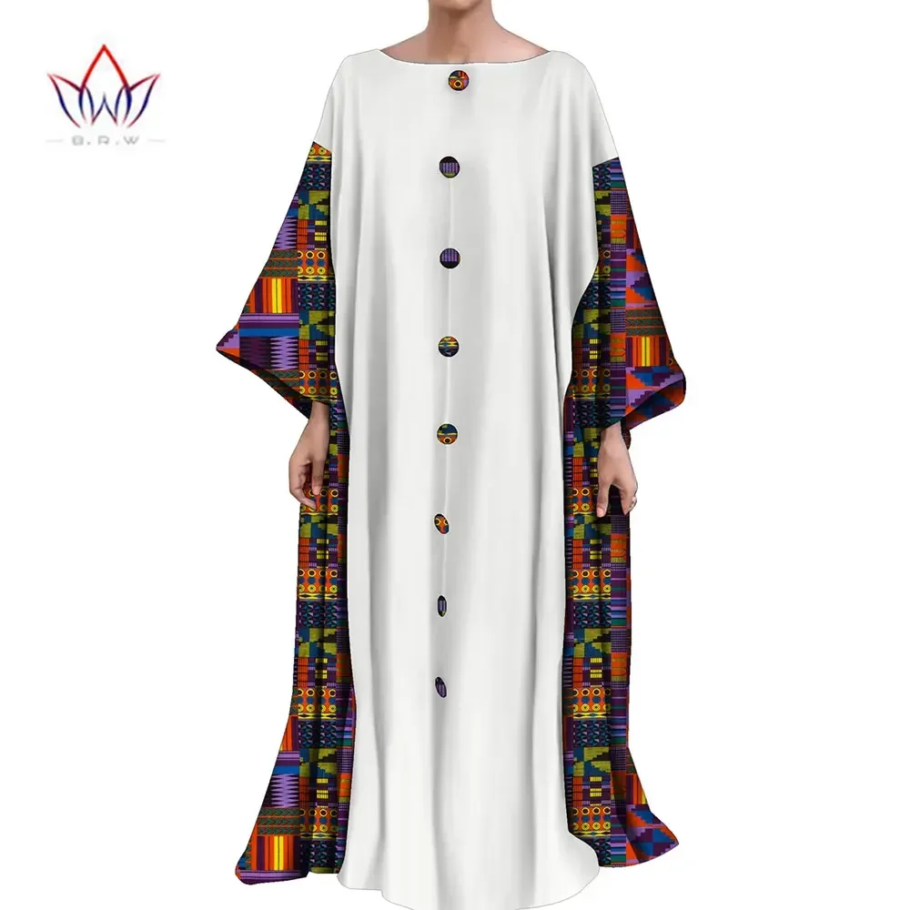 Traditional African Clothing Women Robe Africaine Femme Bazin Riche 2023 Plus Size Long Maxi Church Dresses for Women WY10435