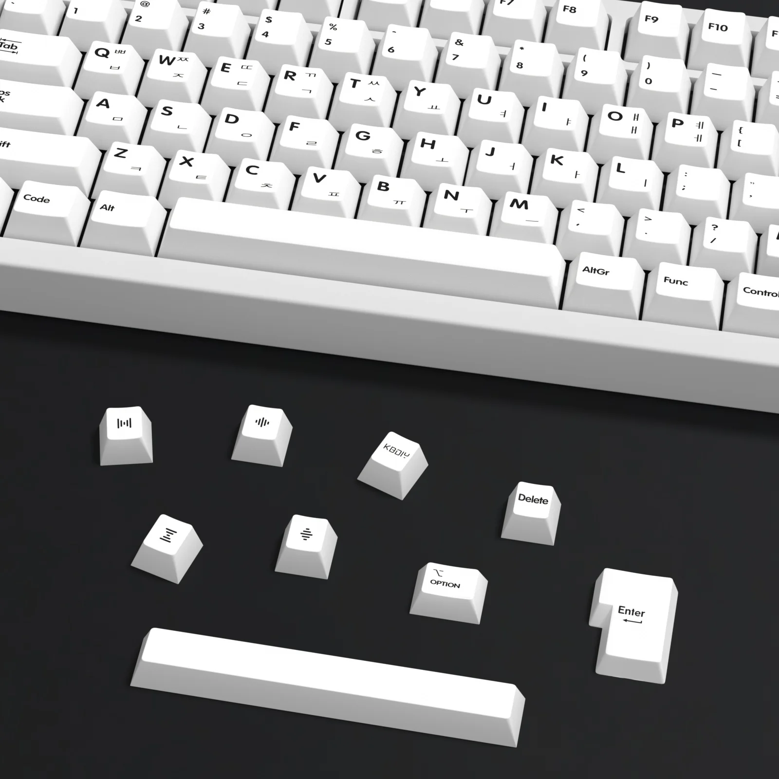 KBDiy 139 Keys/Set PBT Korean GMK Minimal White Keycap Custom ISO Cherry Profile for Mechanical Keyboard Keycaps for MX switches