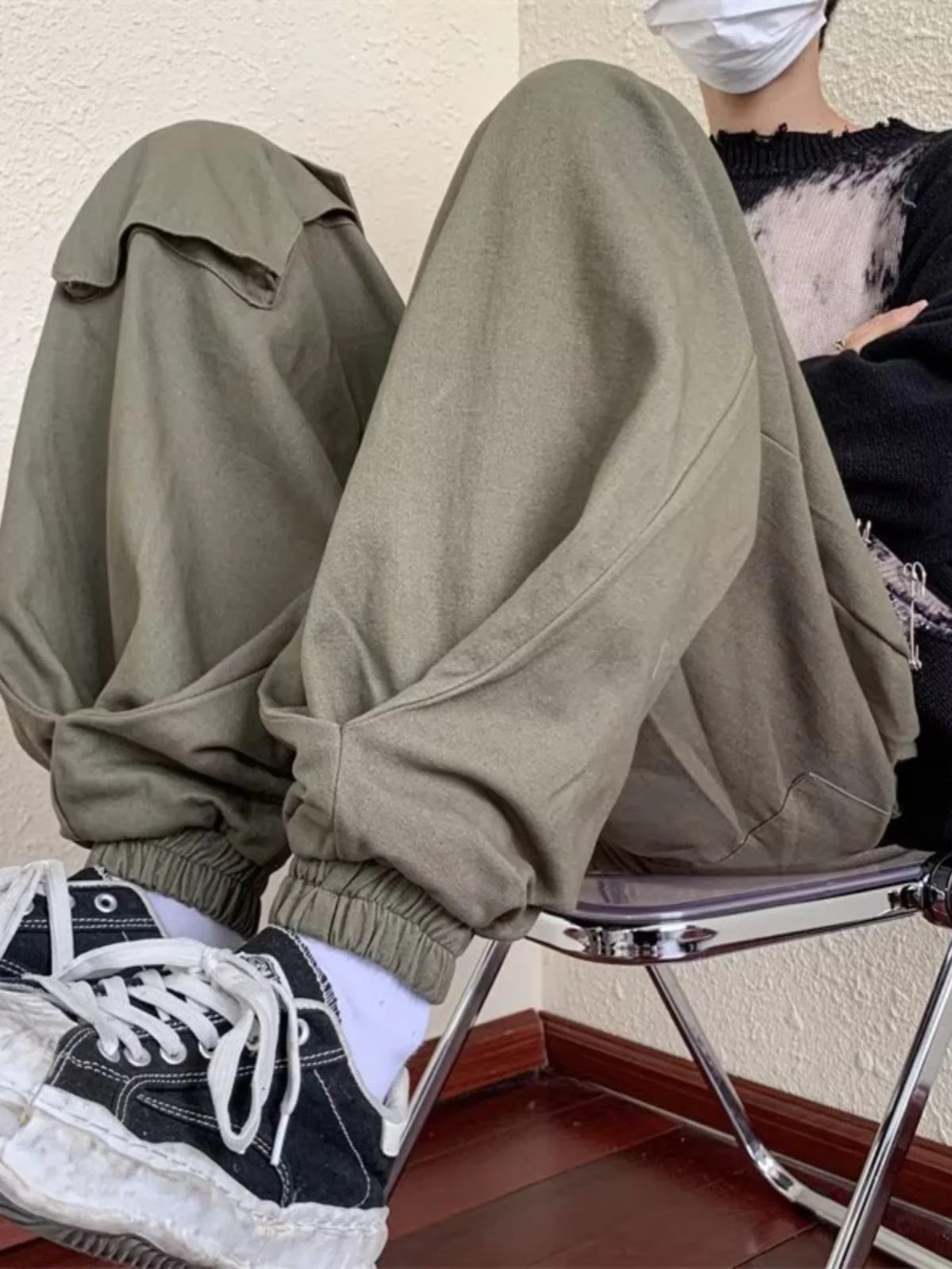 

American Sle Pure Cotton Thi Twill Work Pants Men's Heavy Du Functional Cuffed Dad Design Sense Harlan Lantern Pants Tr...