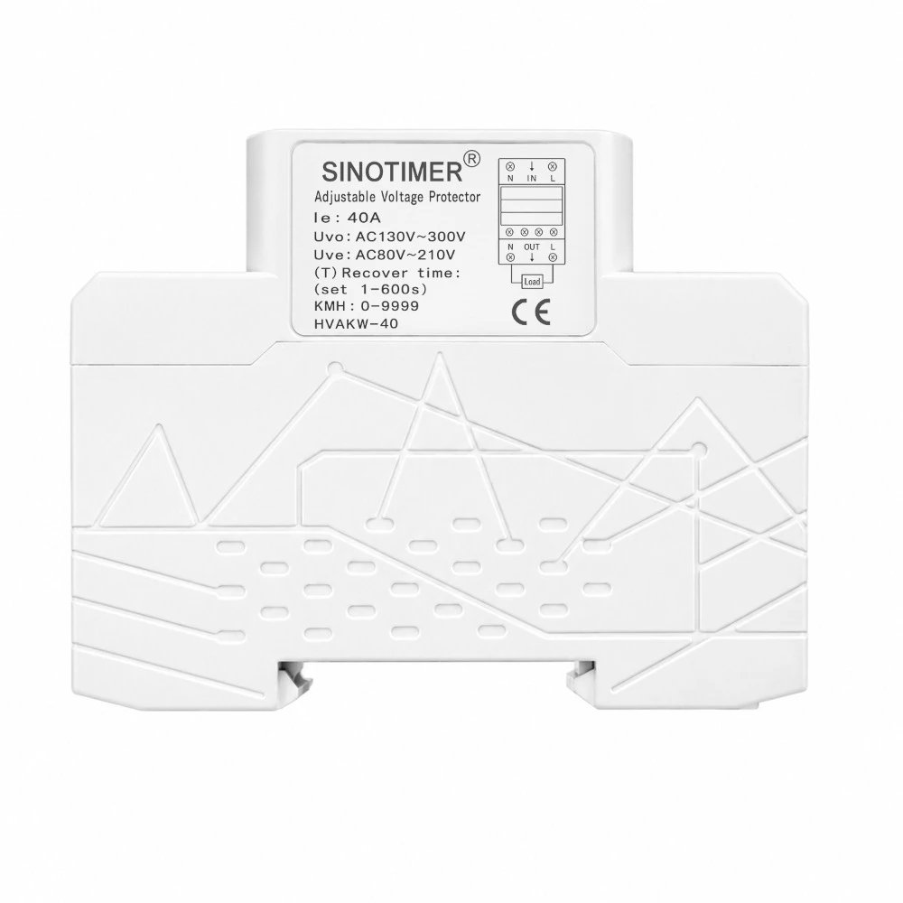 220V AC 230V LED Display KWh Metering Power Energy Meter Over Under Voltage Protector Current Protection Circuit Breakers 40/63A - view 6