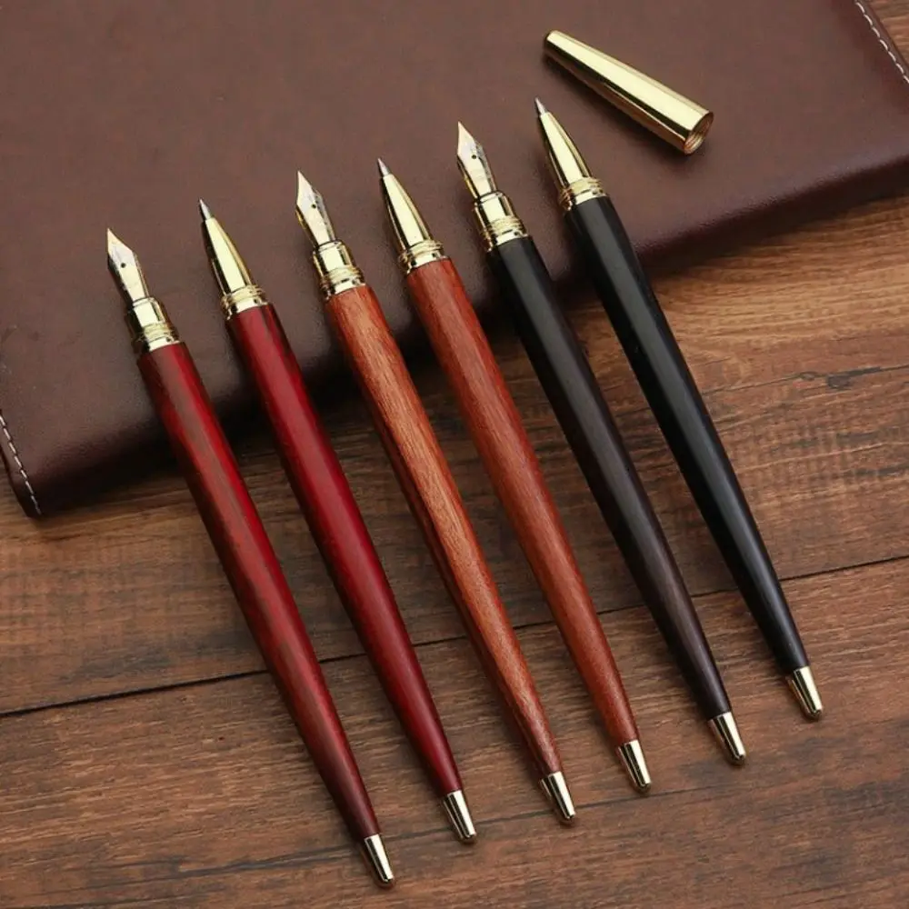 

High-end Busines Wood Fountain Pen Exquisite Smooth Writing Calligraphy Fountain Pen 0.5mm Luxury Business Signature Pen Artist