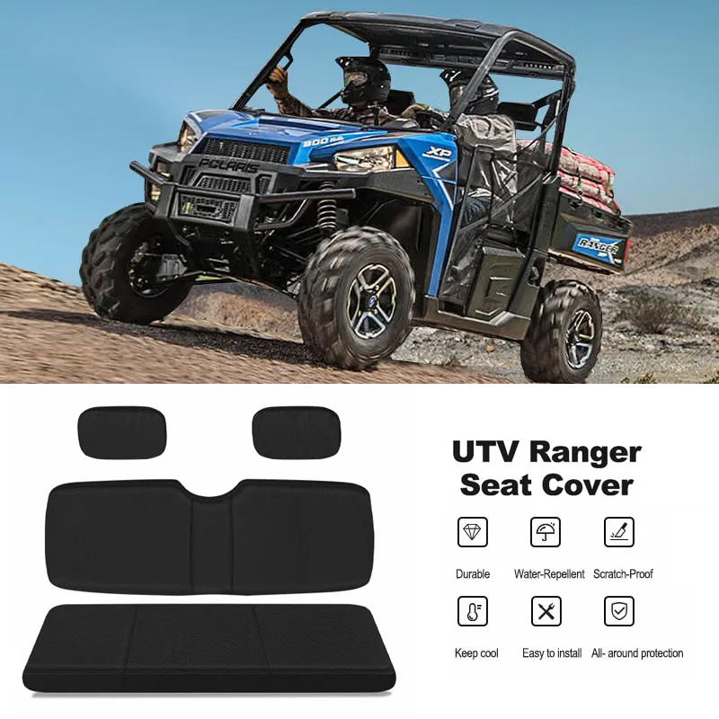 UTV Bench Seat Cover Waterproof Seat Protector Scratch-Resistant For Polaris Ranger 500 700 800 2002-2008 UTV Accessories