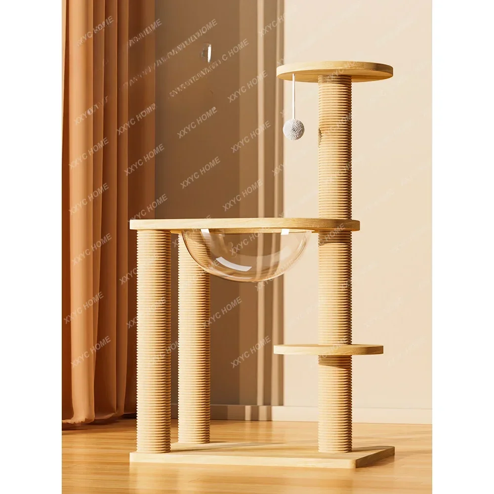 

Capsule Cat Climbing Frame Nest CatTree Integrated Rack Jumping Platform Scratching Post Small Non-Covering Supplies