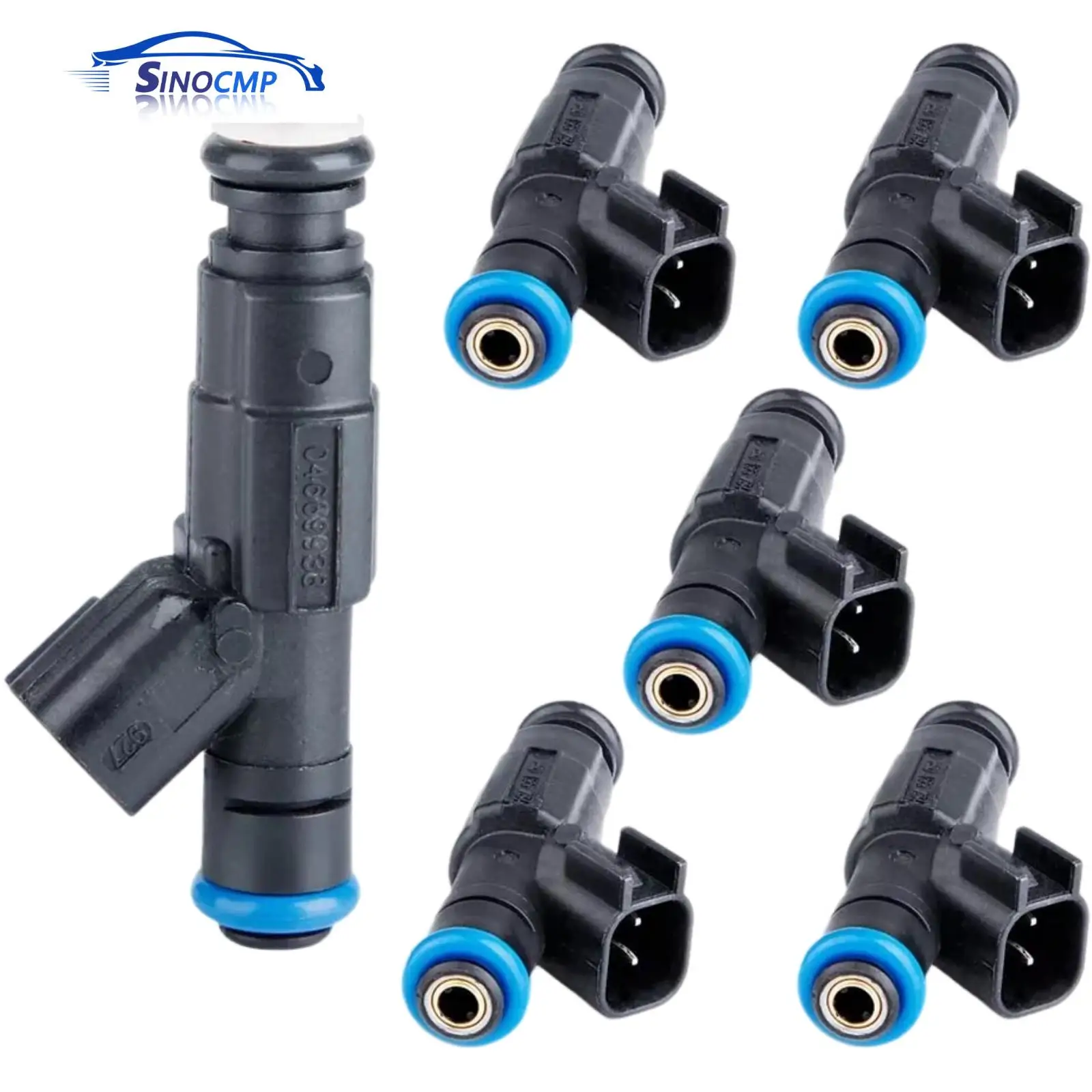 

Комплект из 6 топливных форсунок (4-х поршневые) 0280155784 4667938 RL669938AB для Dodge Ram 1500 2500 3500, Jeep Cherokee 4.0L L6 1999-2004 гг.