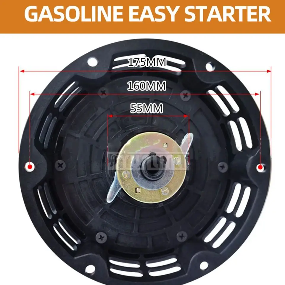 No-Pull Starter Hand-Cranked Engine Starter 168/170F Black Red Micro Tiller Sprayer Water Pump Generator plastics Case