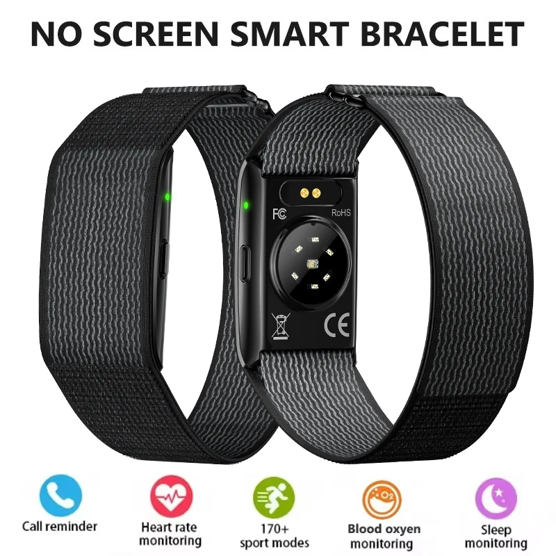 

2026 No Screen Smart Watch for Men Women Fitness Tracker Heart Rate Blood Pressure Monitor HRV Sleep Sport Health Smart Bracelet