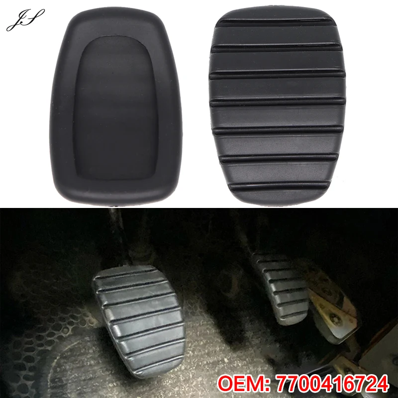 2Pcs Car Brake Clutch Foot Pedal Pad Cover For Renault Clio 2 3 Captur J87 Espace 4 Fluence Kangoo Laguna Master Megane Scenic